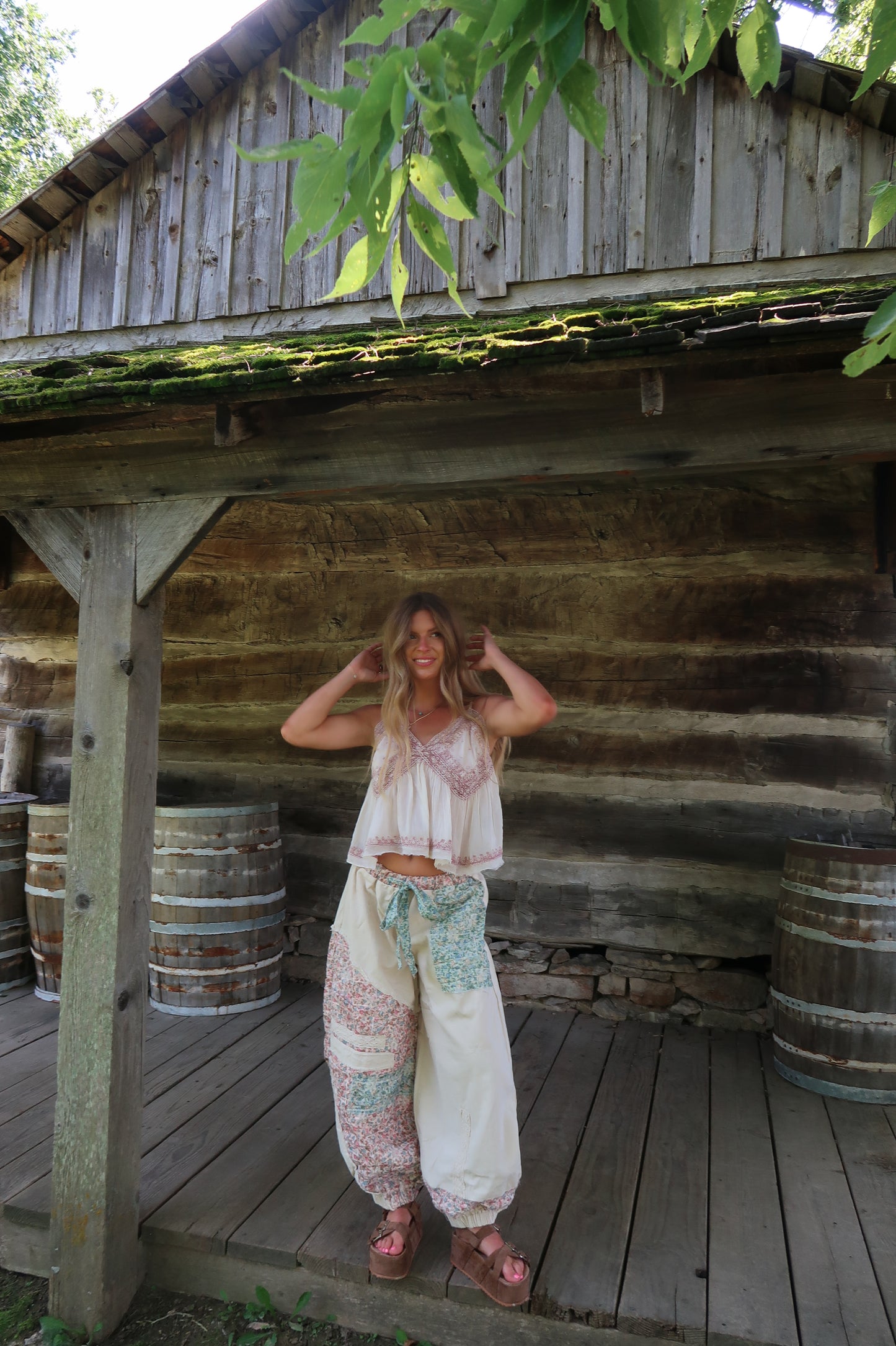 Sweet as Honey Patchwork Jogger