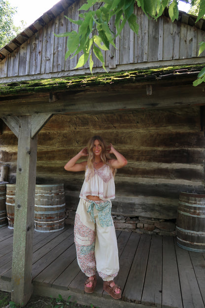 Sweet as Honey Patchwork Jogger