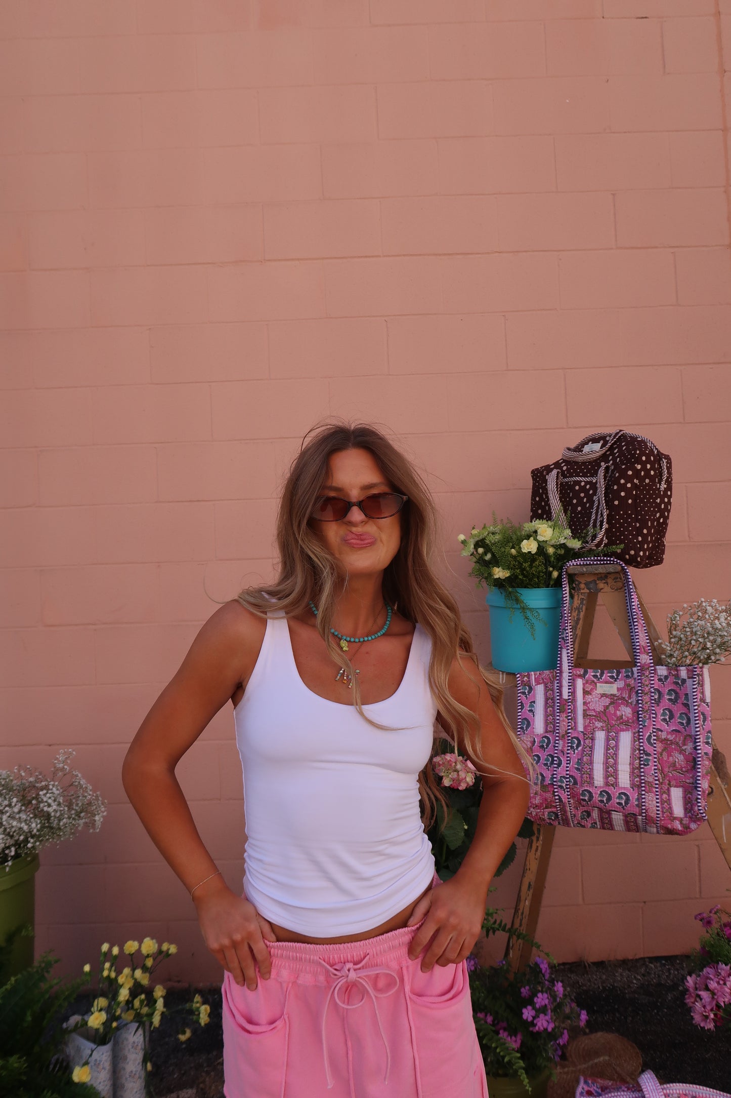 White Back To Basics Tank