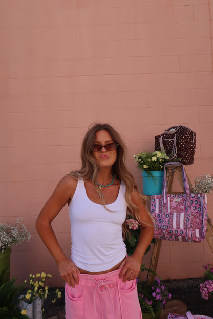 White Back To Basics Tank