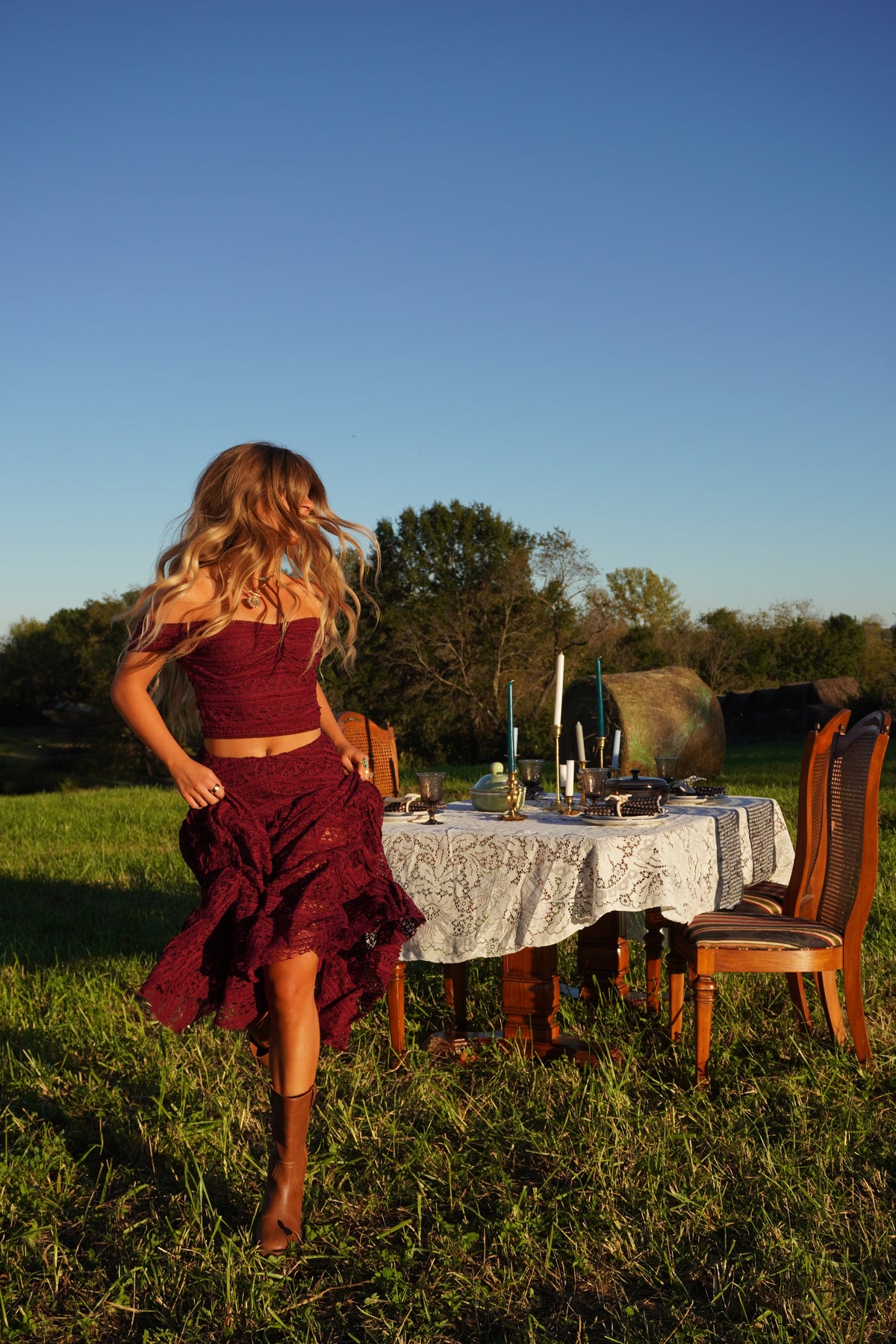 Burgundy Keepsake Top