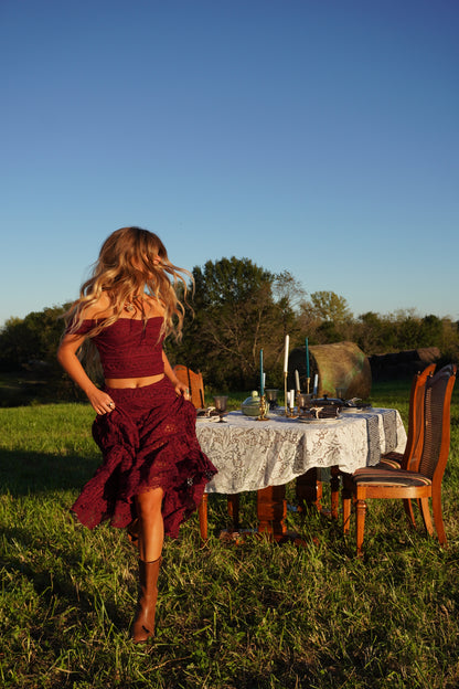 Burgundy Keepsake Top
