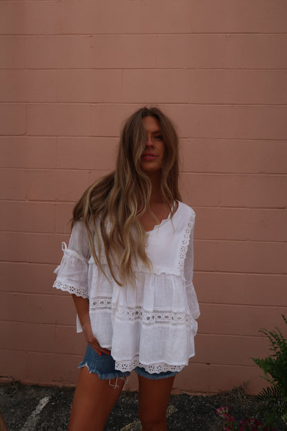 Lulu Crochet Babydoll Top