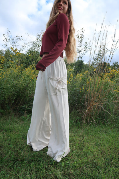 Cream Pie Wide Leg Pants