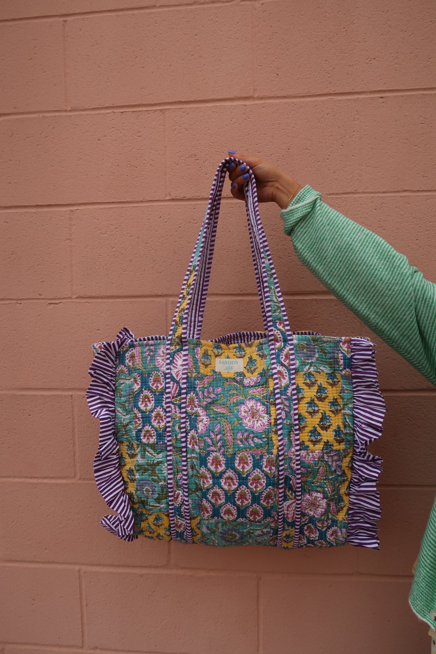 Marley Ruffle Quilted Tote Bag