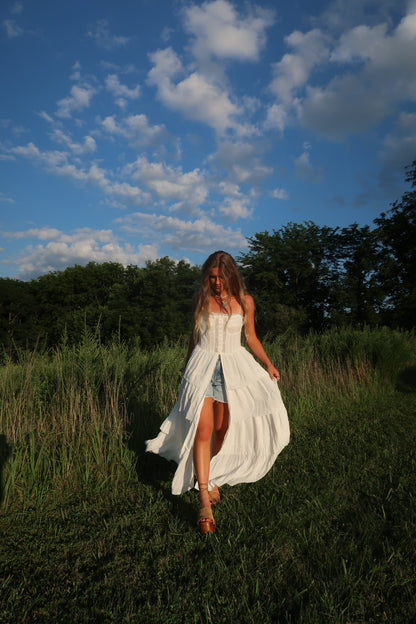Summer Romance Tiered Corset Tank