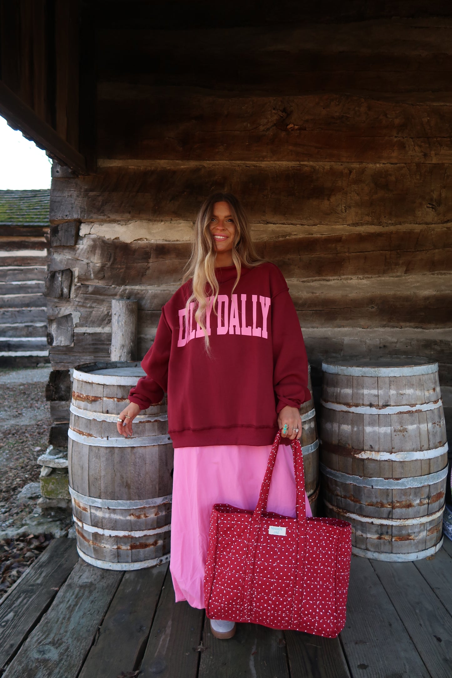 Ruby Quilted Tote Bag