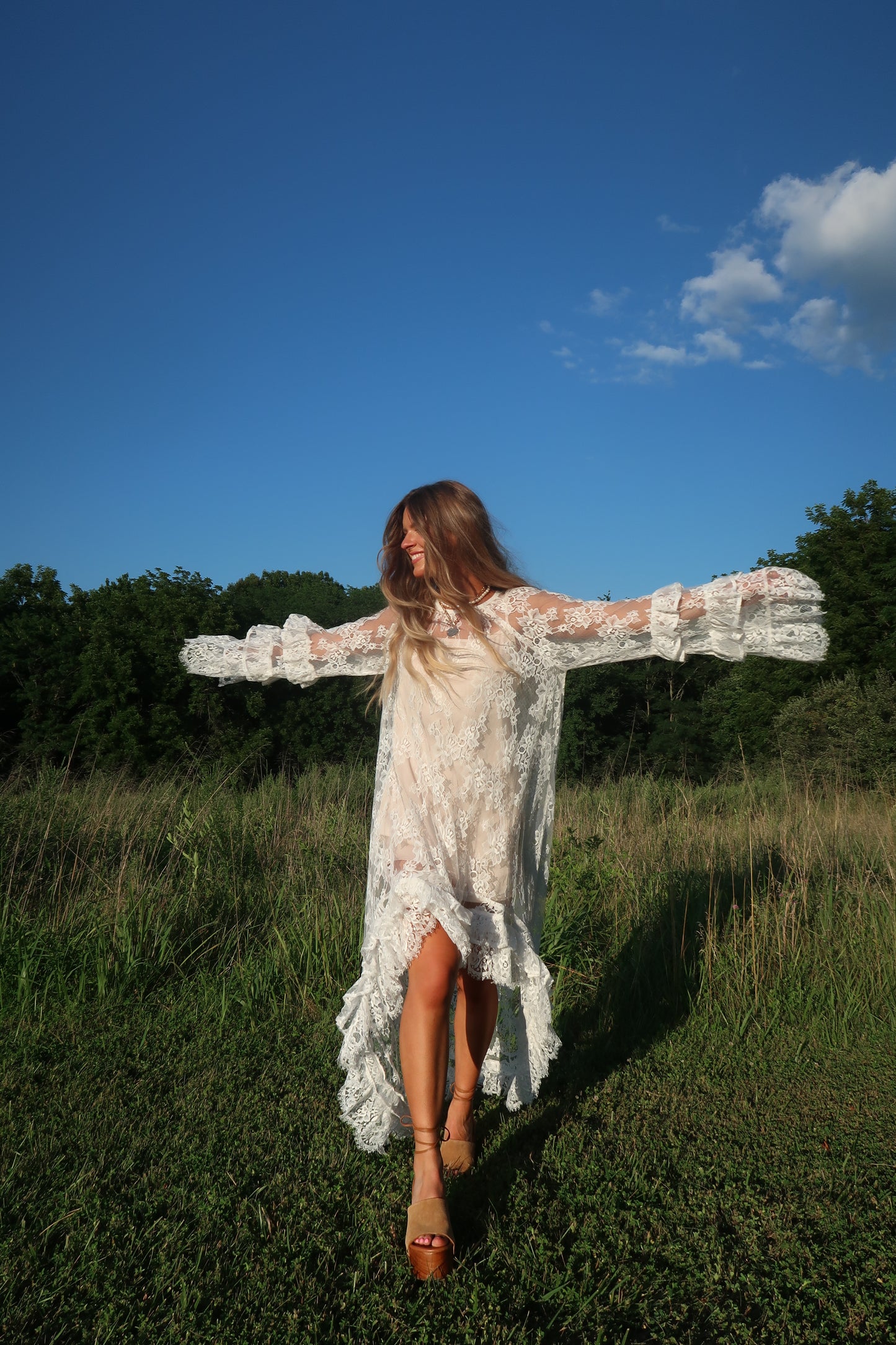 Reverie Lace High Low Dress