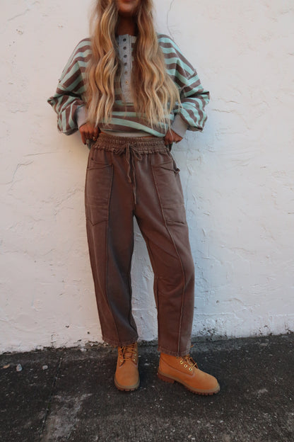 Mocha Barrel Sweats