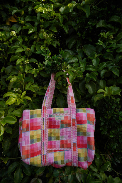 Lola Plaid Quilted Duffle Bag