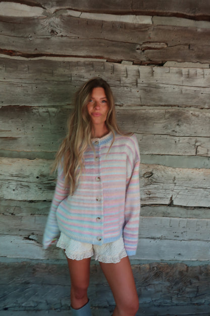 Spring Air Stripe Cardigan