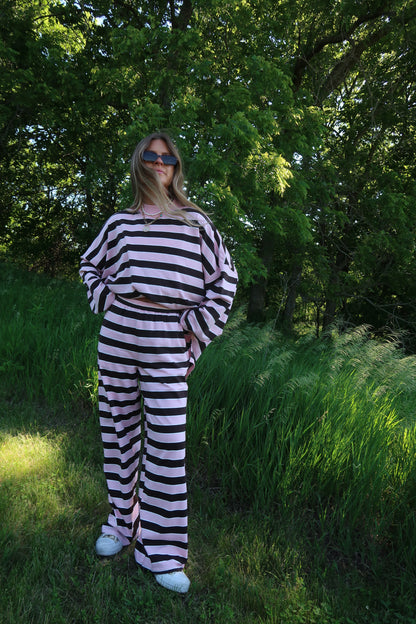 Neapolitan Striped Mock Neck