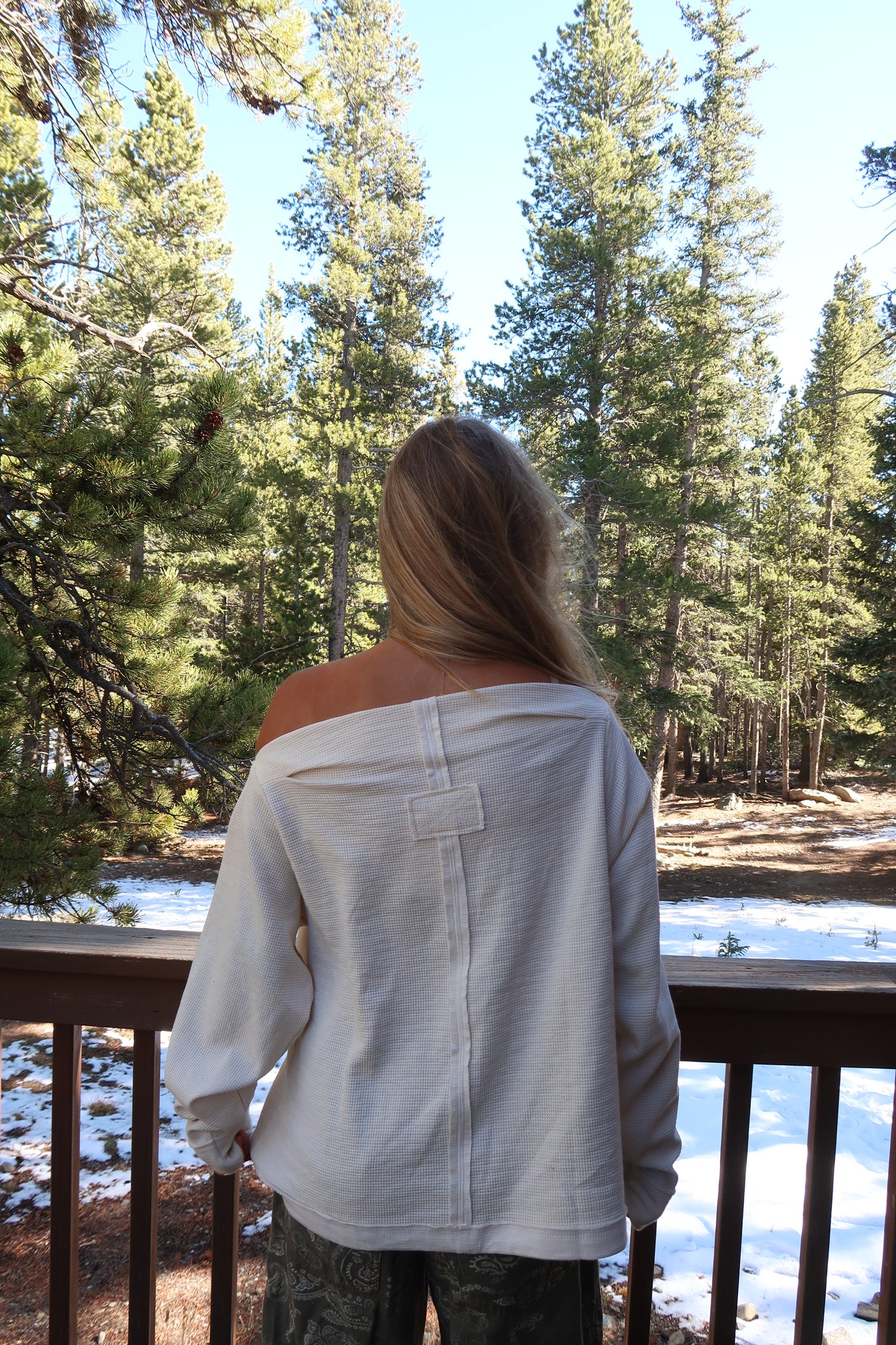 Oatmeal Off the Shoulder Top