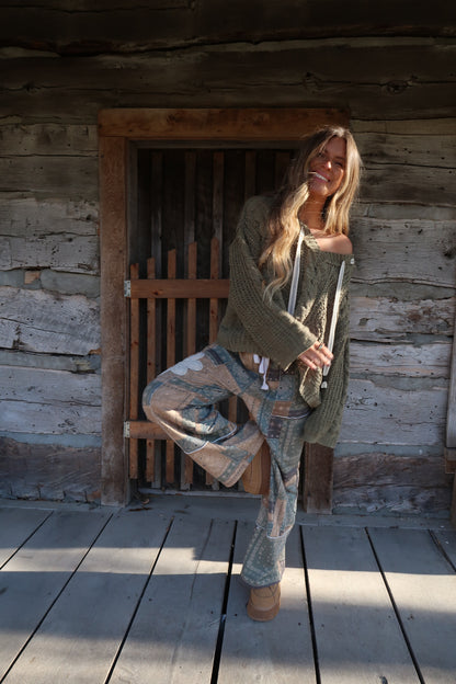 Olive Cloud Hooded Sweater