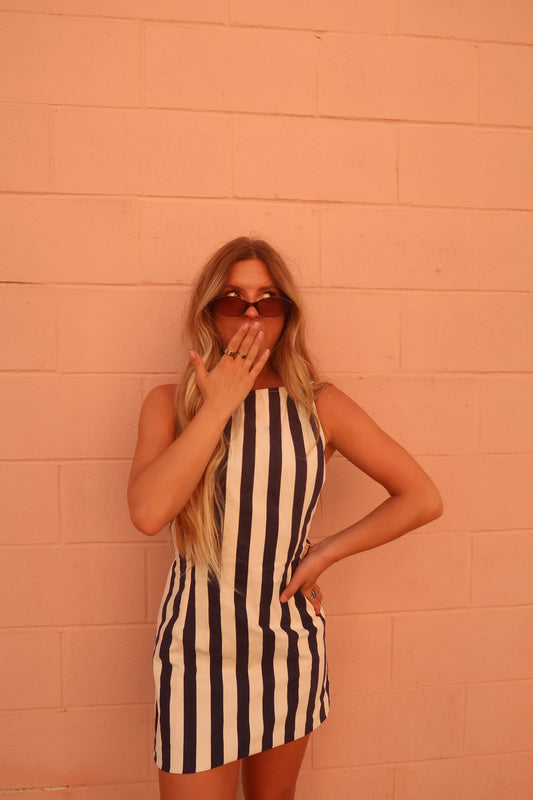 Everest stripe mini dress