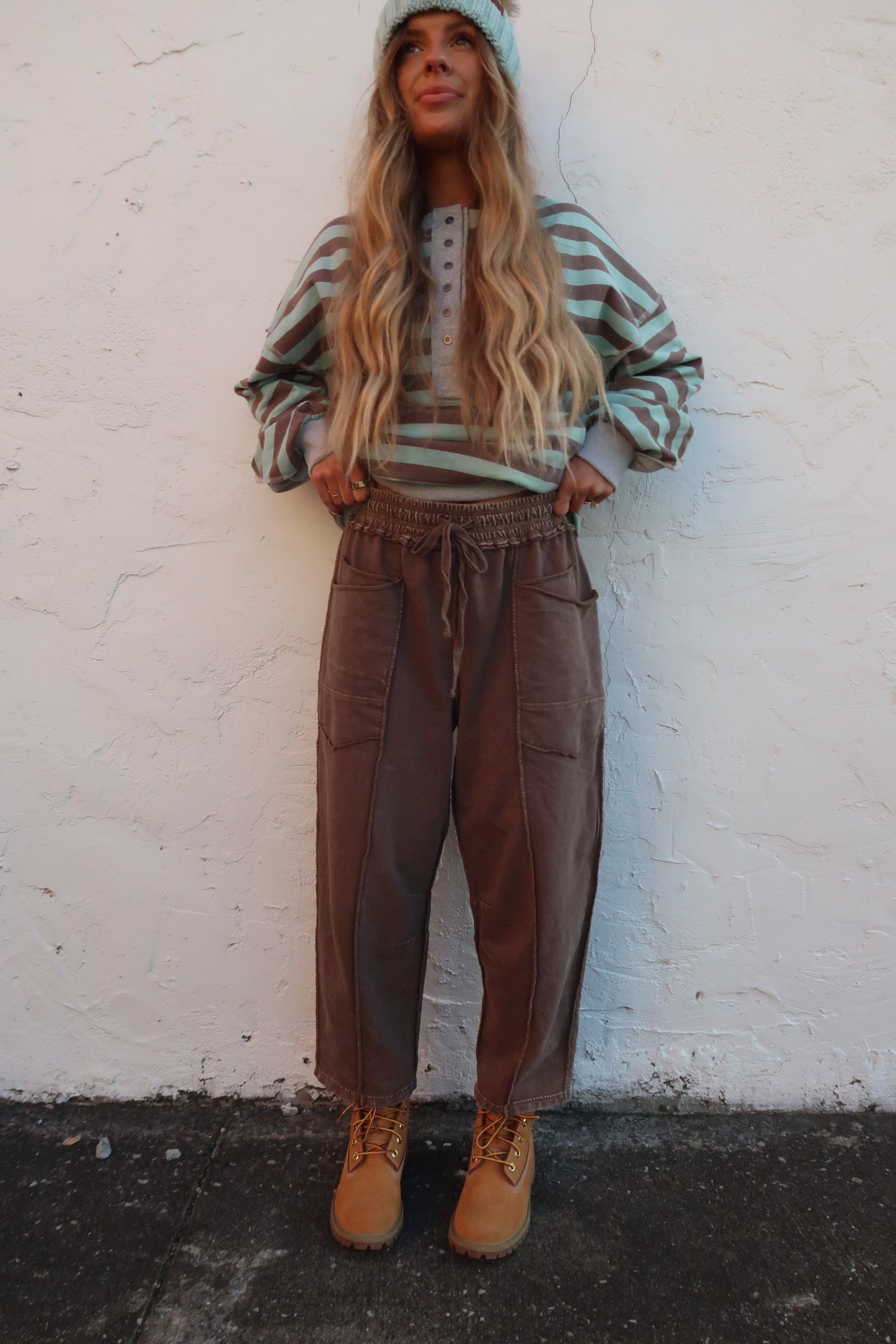 Mocha Barrel Sweats
