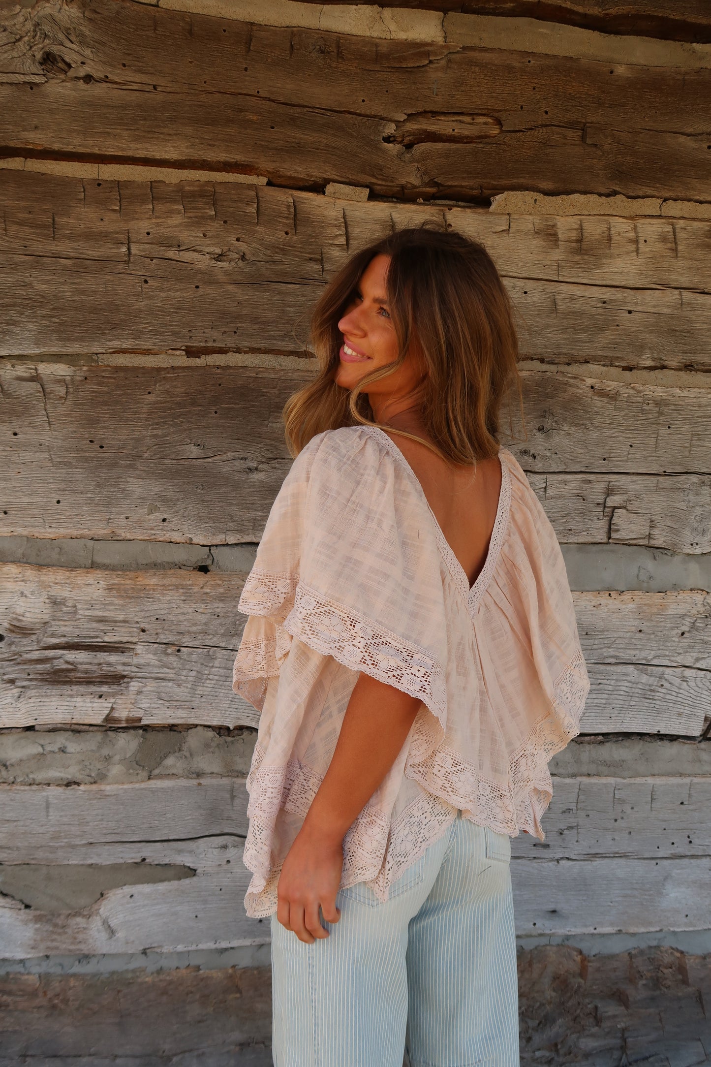 Natural Dolly Lace Top