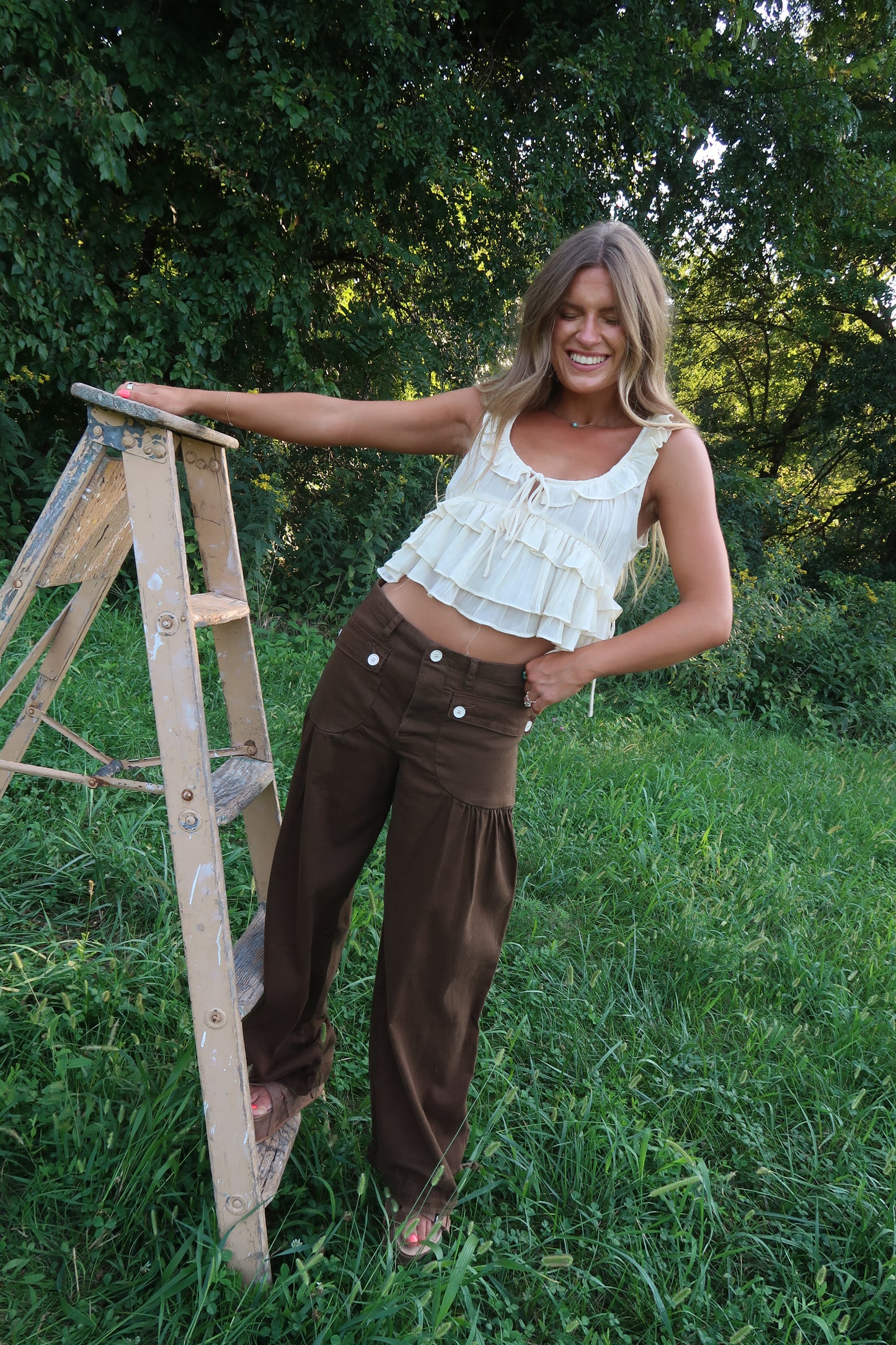 Morning Dew Ruffle Tank