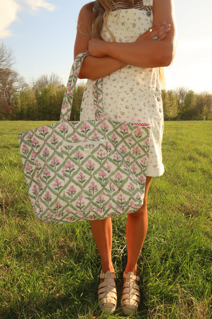 Candy Quilted Tote Bag