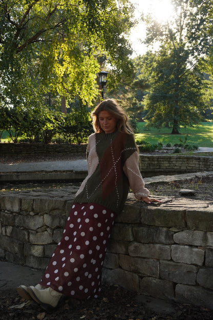 Janice Dot Maxi Skirt