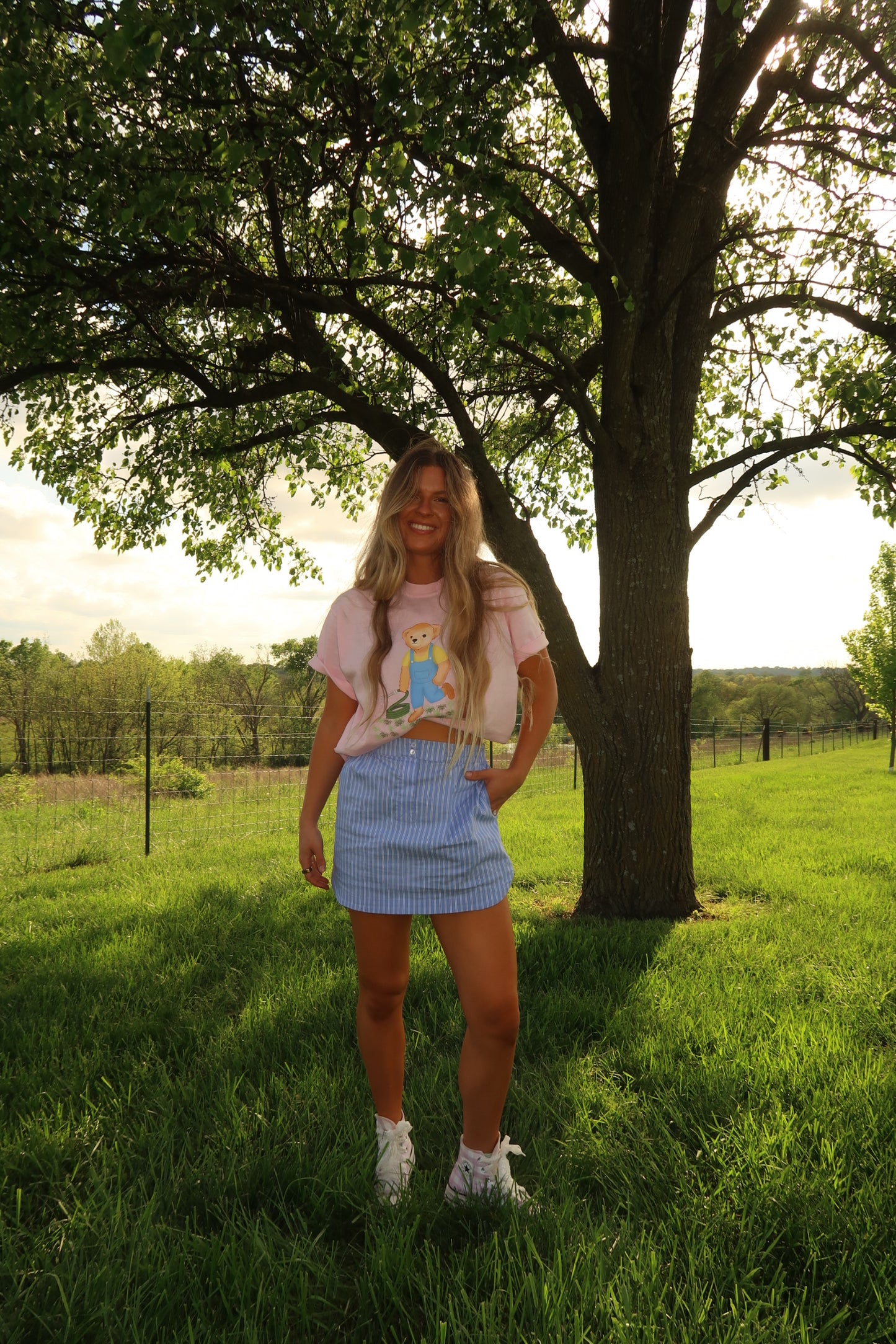 Sky Blue Boxer Skirt
