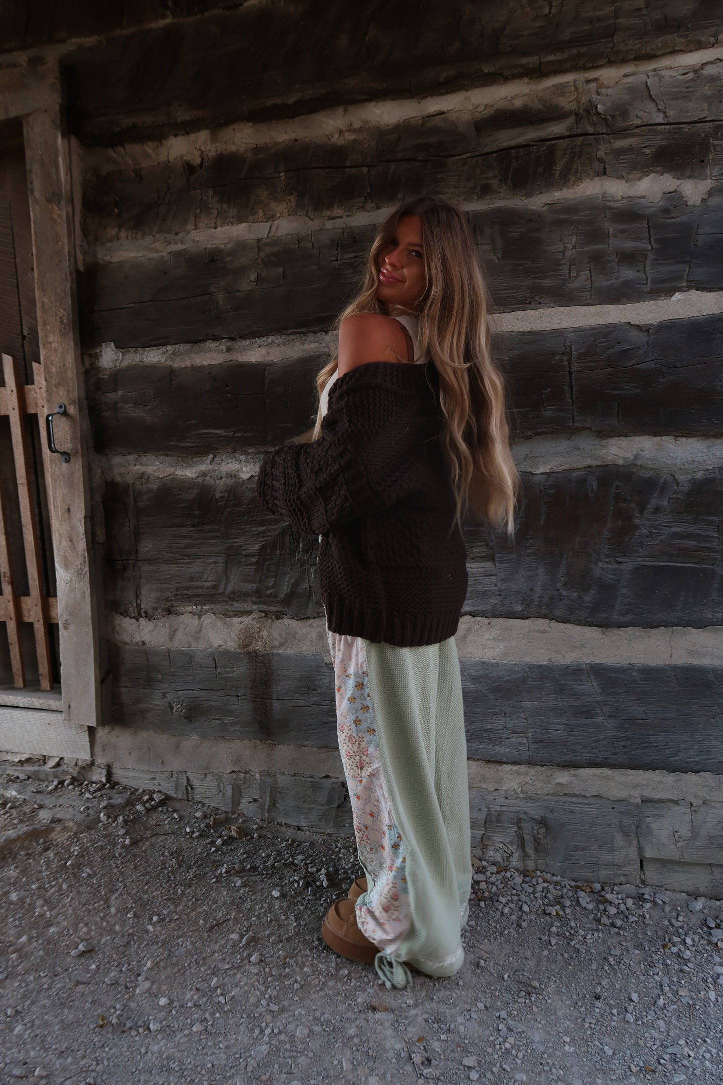 Second Plz Cable Knit Cardi