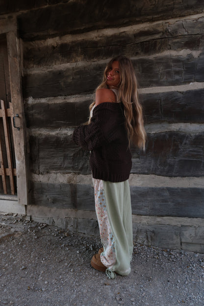 Second Plz Cable Knit Cardi