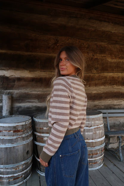 Brown Stripe Cardi