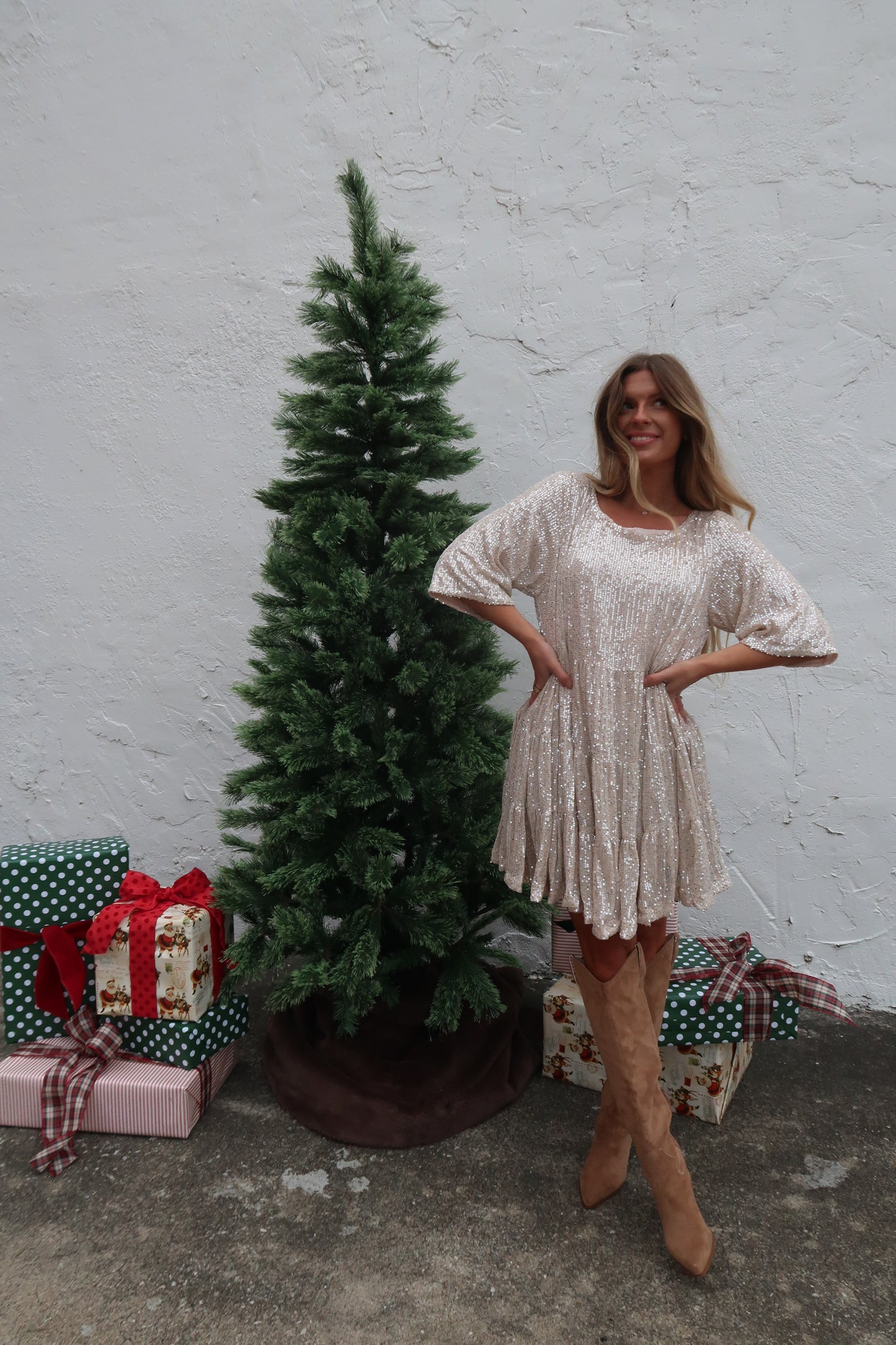 Jingle Bells Babydoll Dress