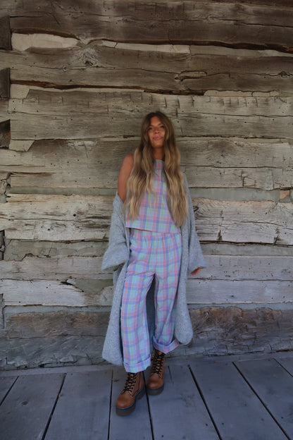 Sweet Pea Plaid Set