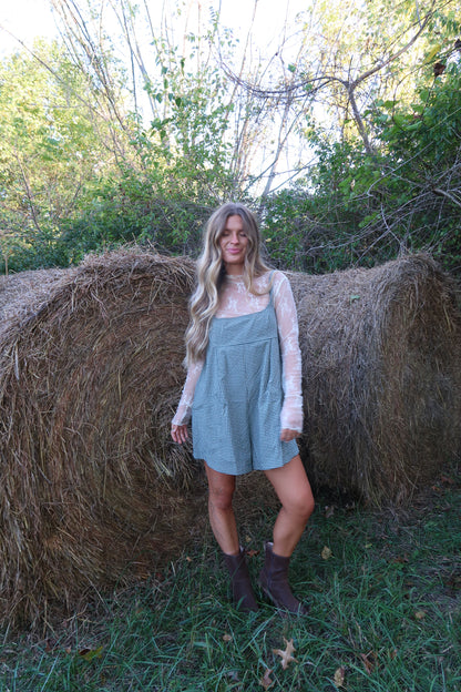 Spruce Gingham Romper