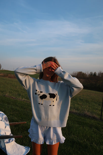 Sky Cow Sweater