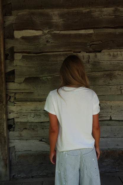 White Boxy Tee