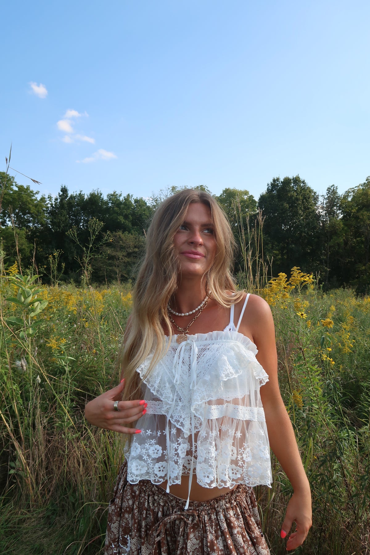 Lou Sheer Ruffle Tank