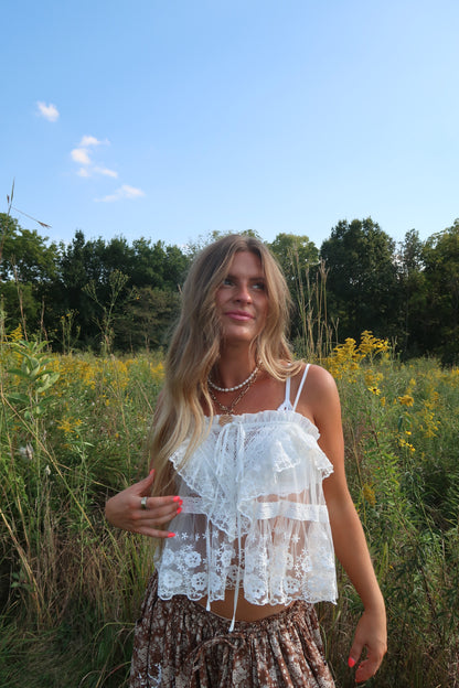 Lou Sheer Ruffle Tank