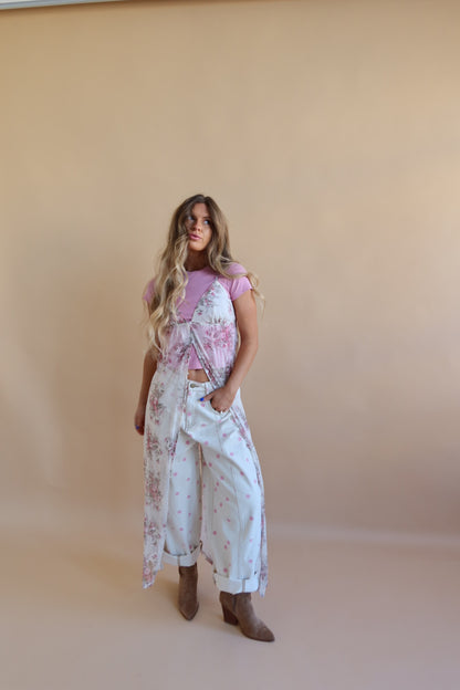 W/ luv Floral Lace Longline Cami