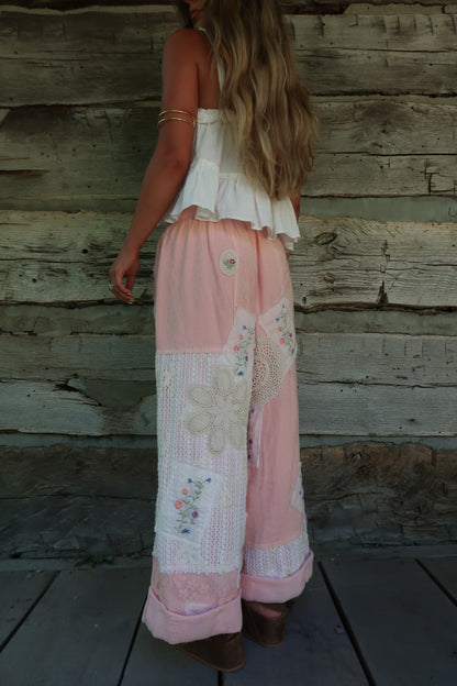 Peach Petal Patchwork Pant