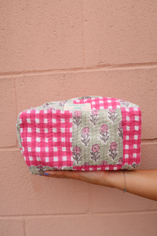 Posie Quilted Cosmetic Bag