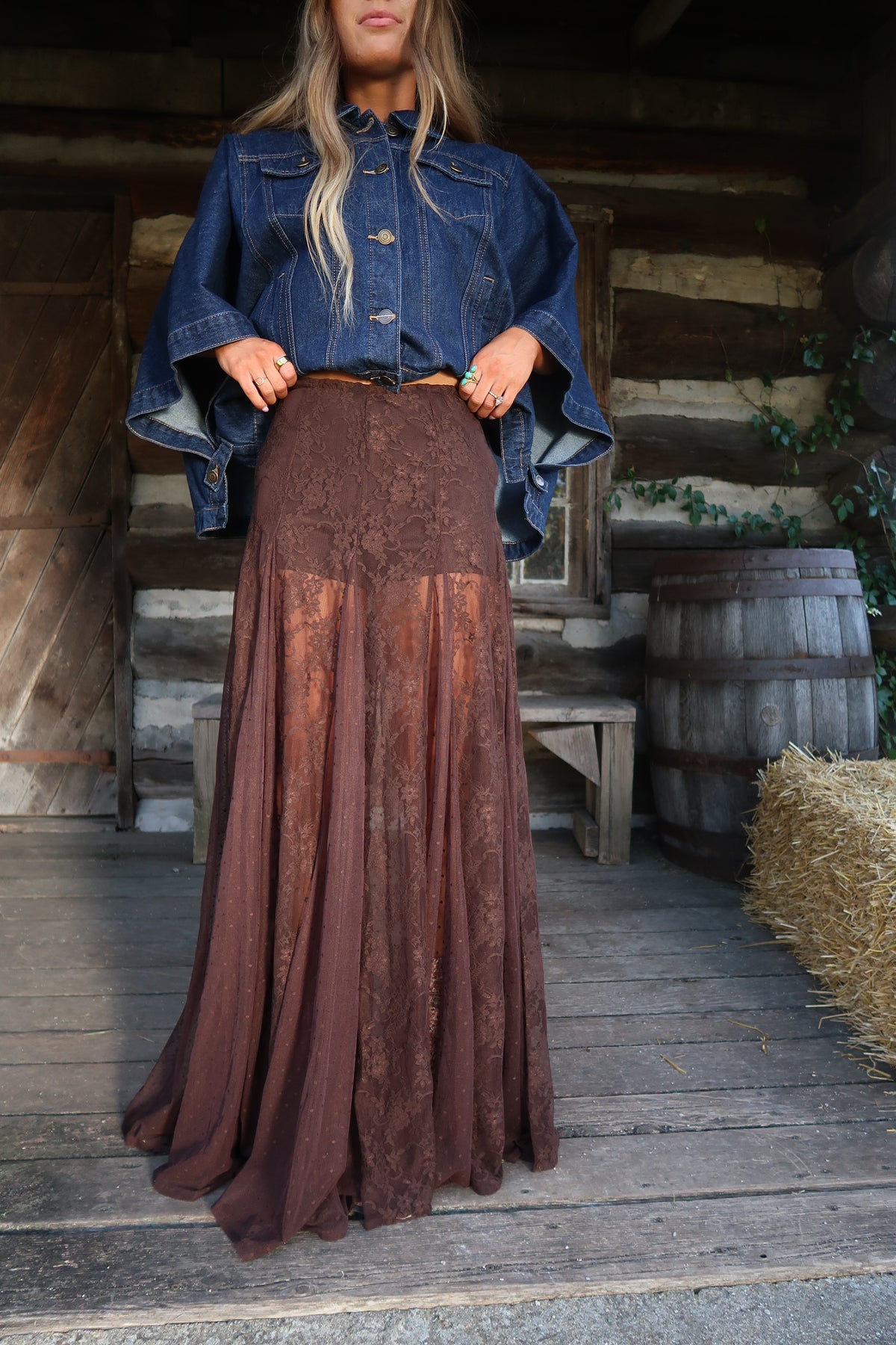 Molasses Lace Maxi Skort