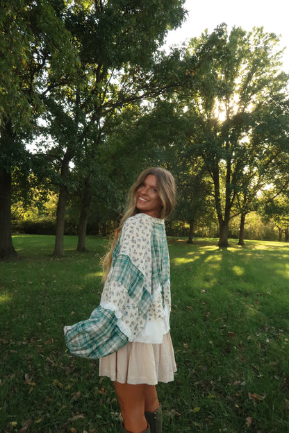 Autumn Flannel Babydoll Top