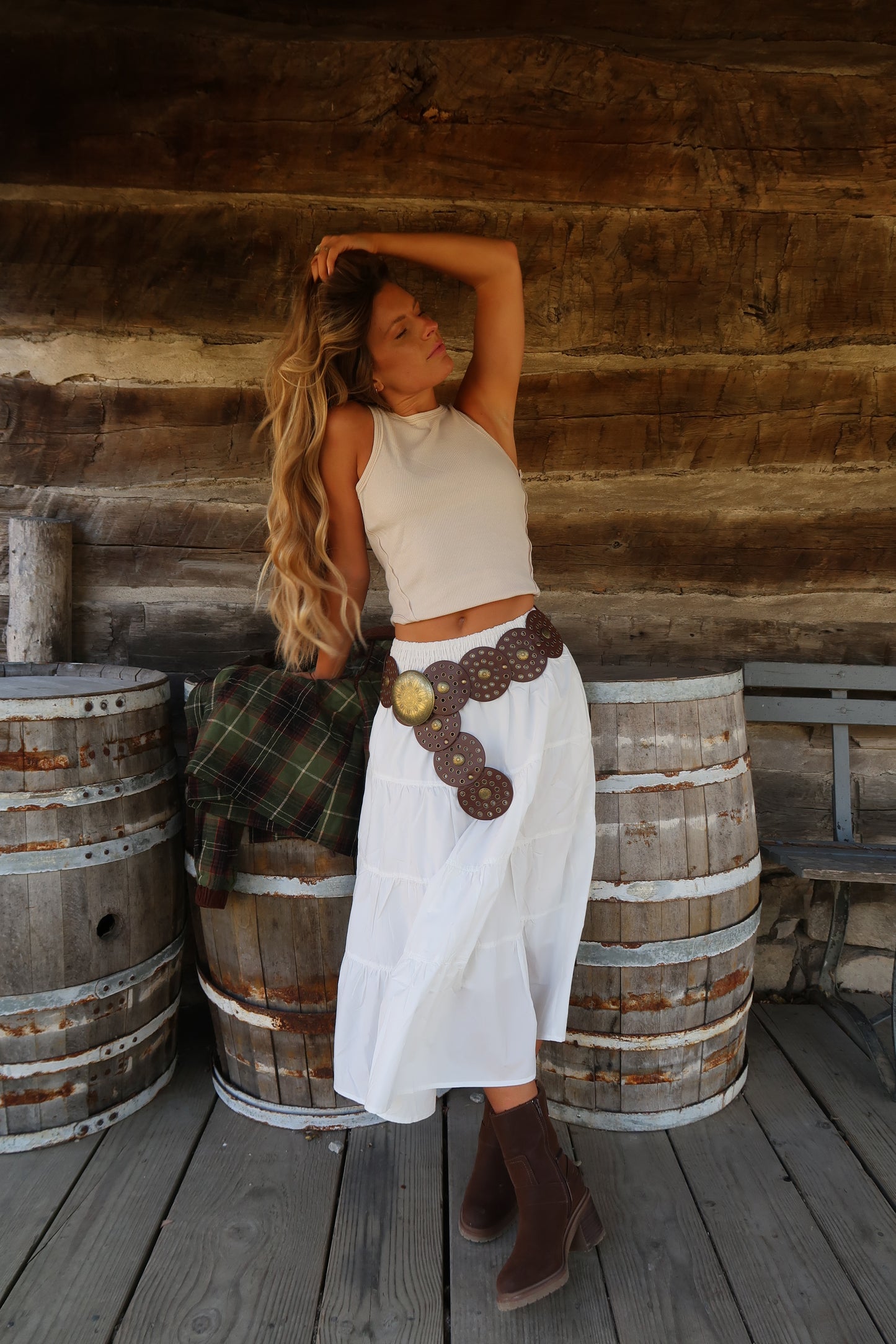 Buttercream Midi Skirt