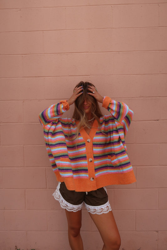 Taste the Rainbow Oversized Cardi