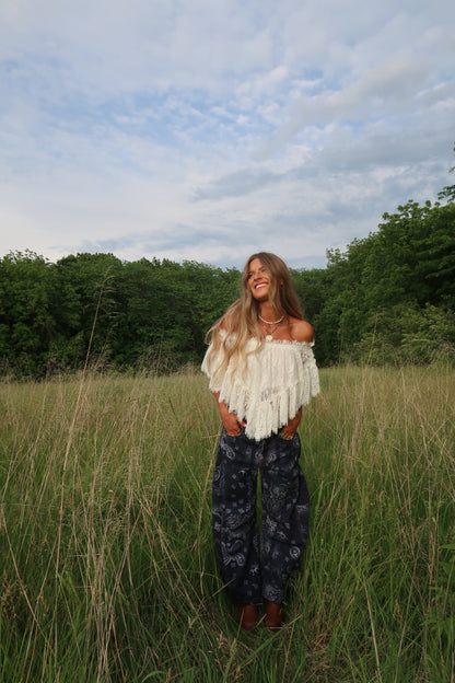 Birdie Lace Off Shoulder Top