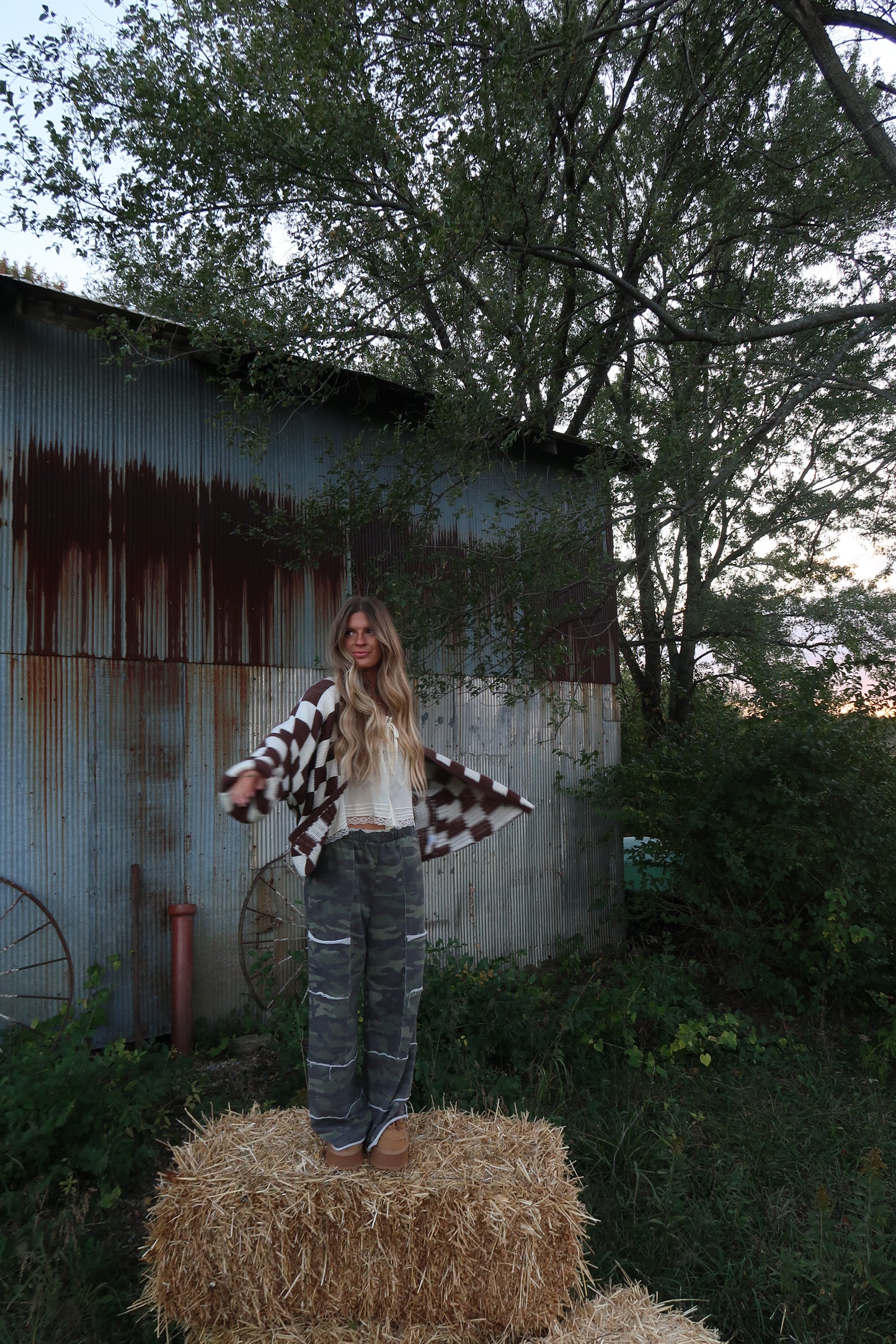 Camo Wide leg Cargo Pant