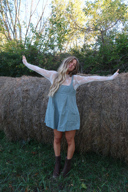 Spruce Gingham Romper