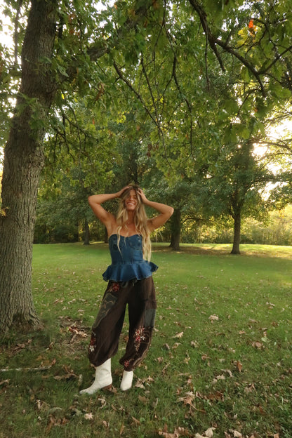 Indie Corset Denim Top