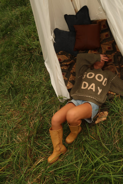 Olive Good Day Sweater