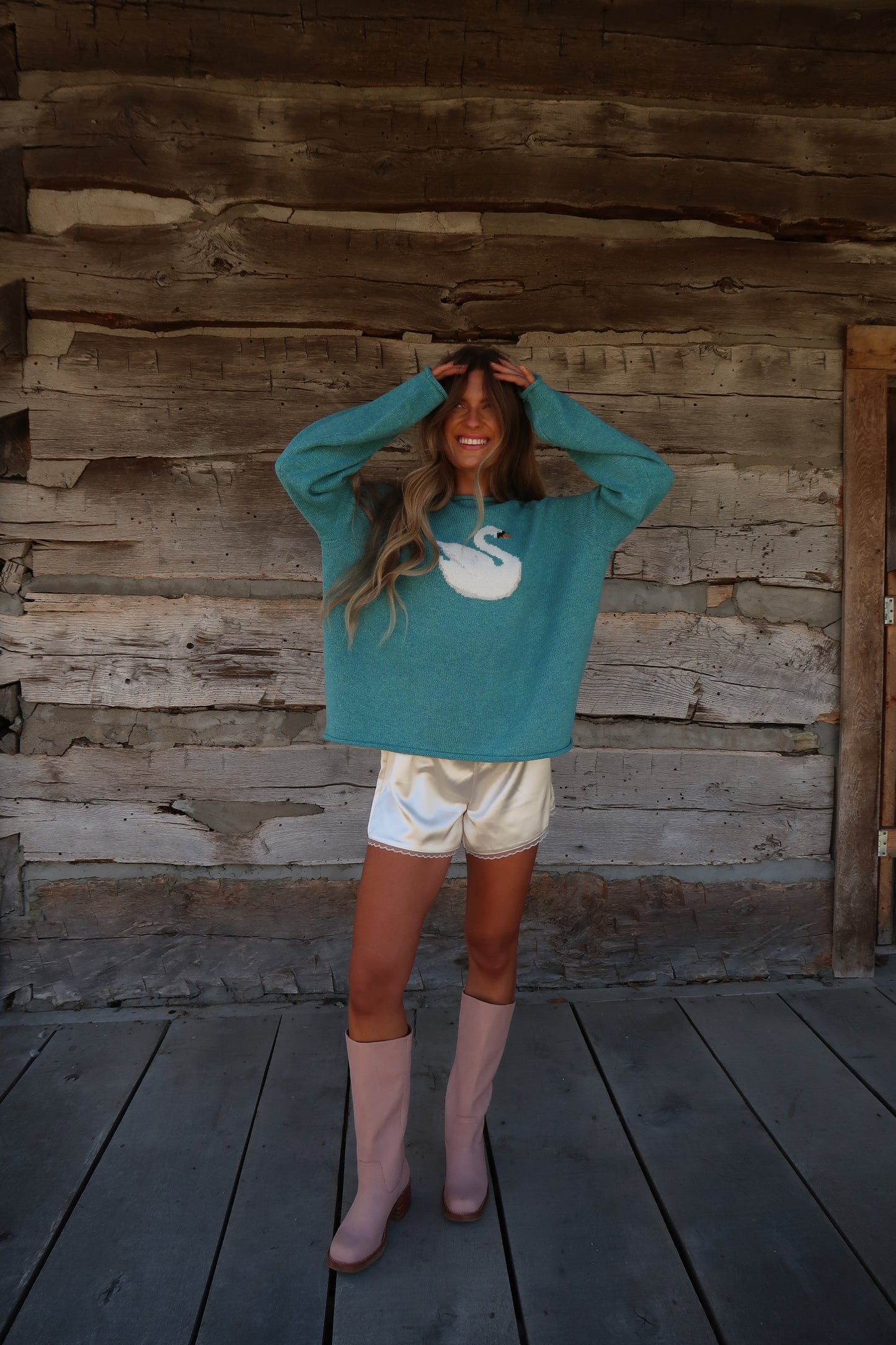 Swooning Swan Sweater