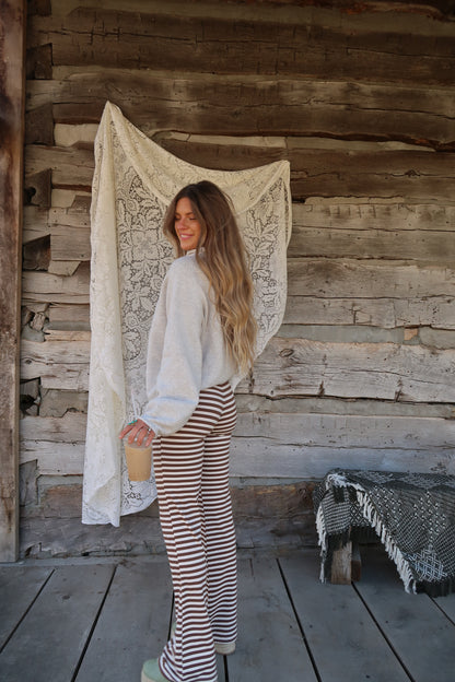 Chocolate Milk Stripe Flare Pant