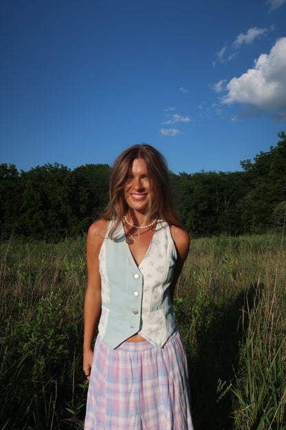 Hayze Floral Denim Vest